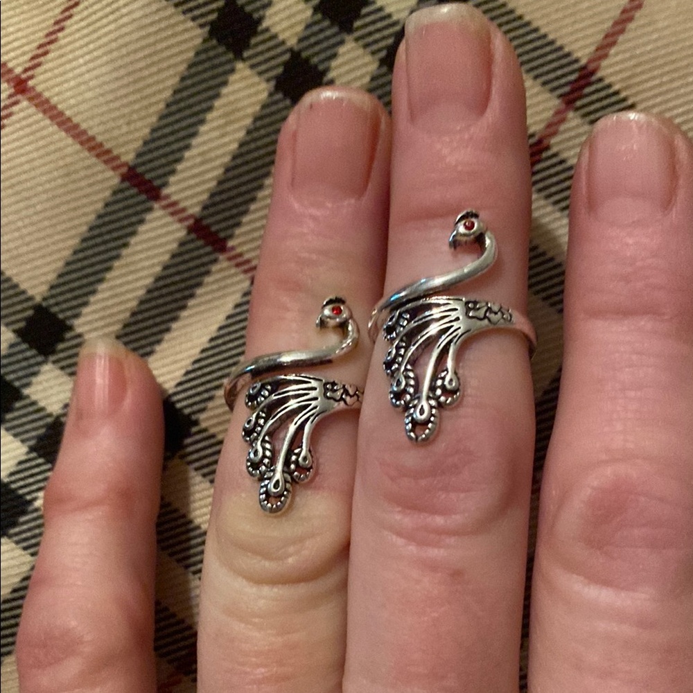 Swan Design Silver Ring